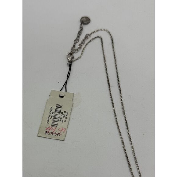 Talbots Snowflake Necklace Silver Tone Crystal‎ Pendant Holiday Jewelry New Tags - Picture 4 of 8